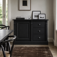 Buffet - Angers - Solid Pine - 116 x 51 x 78 cm - Black