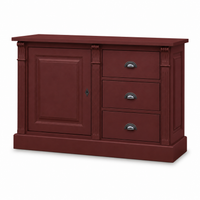 Buffet - Angers - Solid Pine - 116 x 51 x 78 cm - Bordeaux