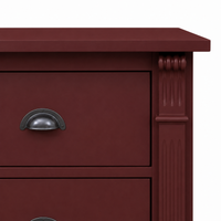 Buffet - Angers - Solid Pine - 116 x 51 x 78 cm - Bordeaux