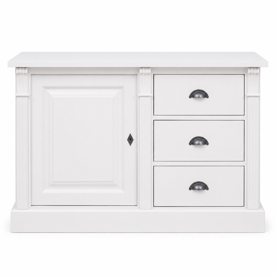 Buffet - Angers - Solid Pine - 116 x 51 x 78 cm - White