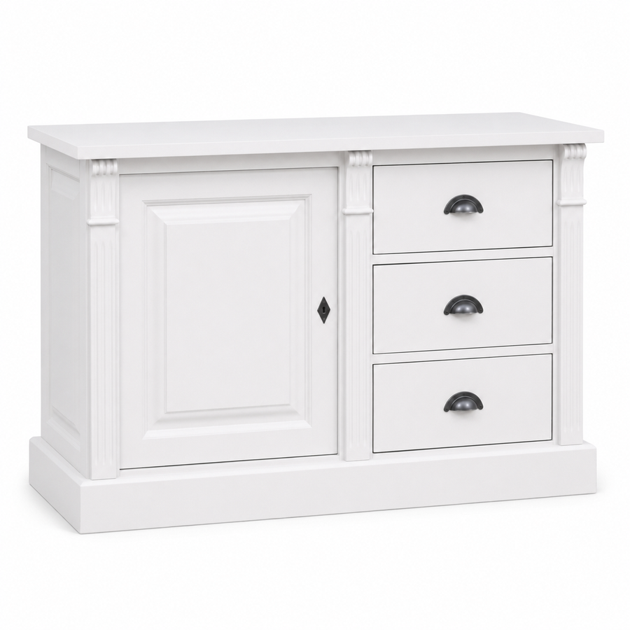 Buffet - Angers - Solid Pine - 116 x 51 x 78 cm - White