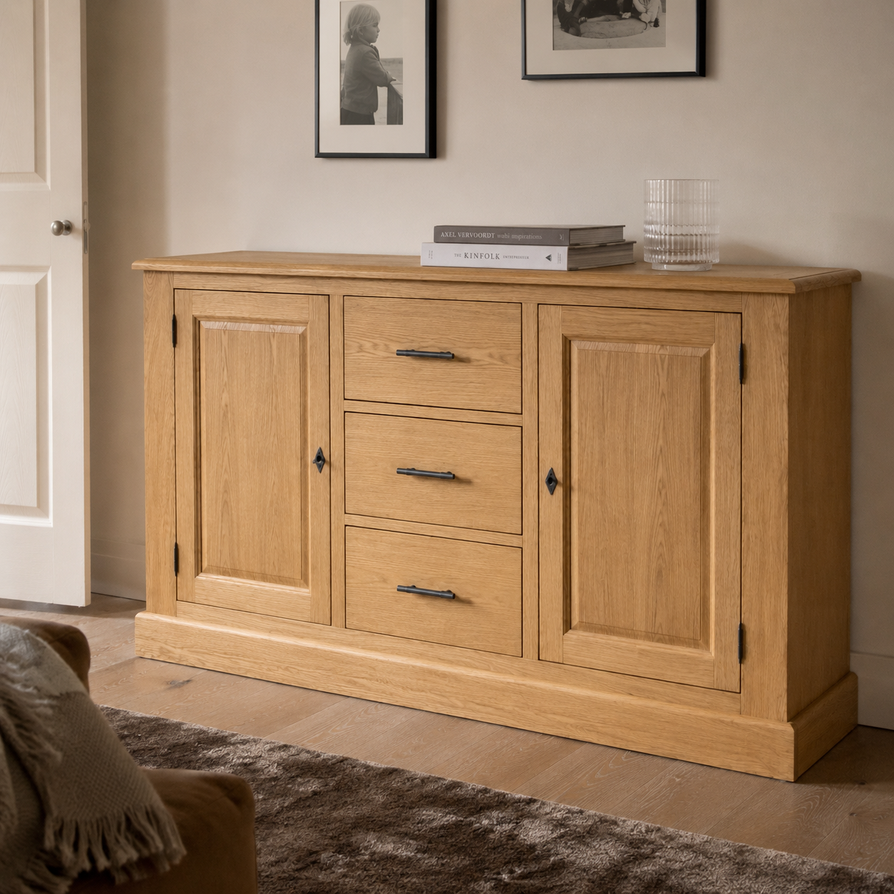 Buffet - Cluny - Solid Oak - 173 x 47 x 93 cm - Oak