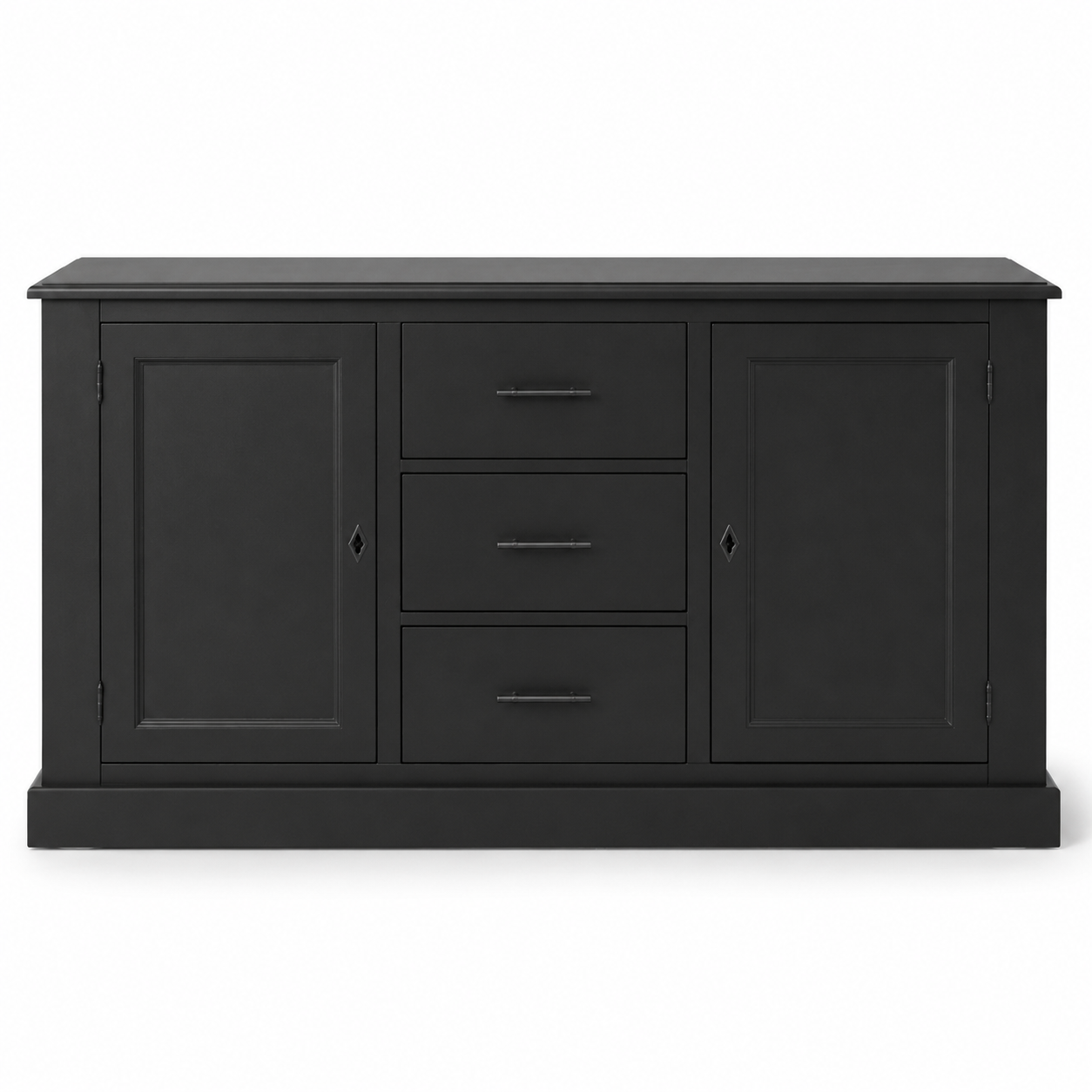 Buffet - Cluny - Solid Pine - 173 x 47 x 93 cm - Black