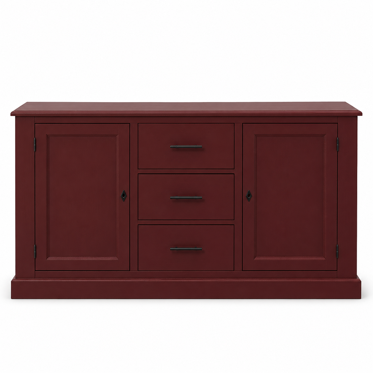 Buffet - Cluny - Solid Pine - 173 x 47 x 93 cm - Bordeaux