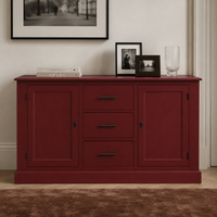 Buffet - Cluny - Solid Pine - 173 x 47 x 93 cm - Bordeaux
