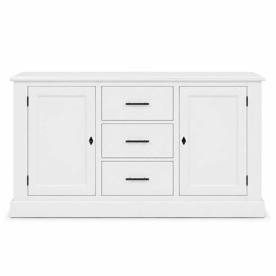 Buffet - Cluny - Solid Pine - 173 x 47 x 93 cm - White
