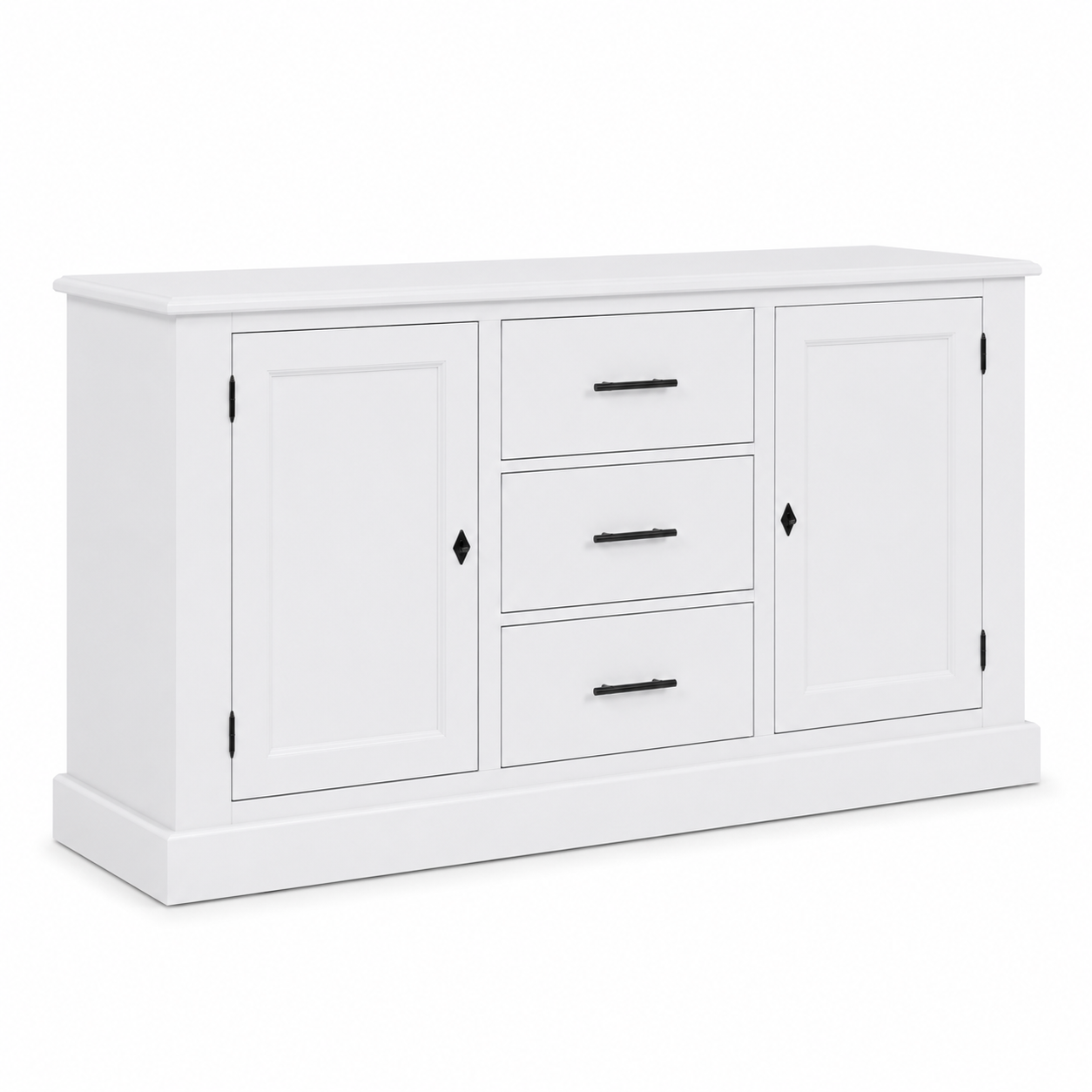 Buffet - Cluny - Solid Pine - 173 x 47 x 93 cm - White