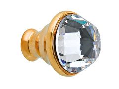 Armoire knob diameter 23mm avec Swarovski crystal - 0Z5742 - Marcottestyle Shop Deurbeslag Or 24K