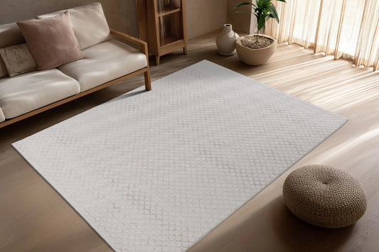 High-Pile Rug - Cassano Silver Diamonds