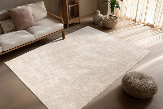 High-Pile Rug - Cassano Beige Abstract
