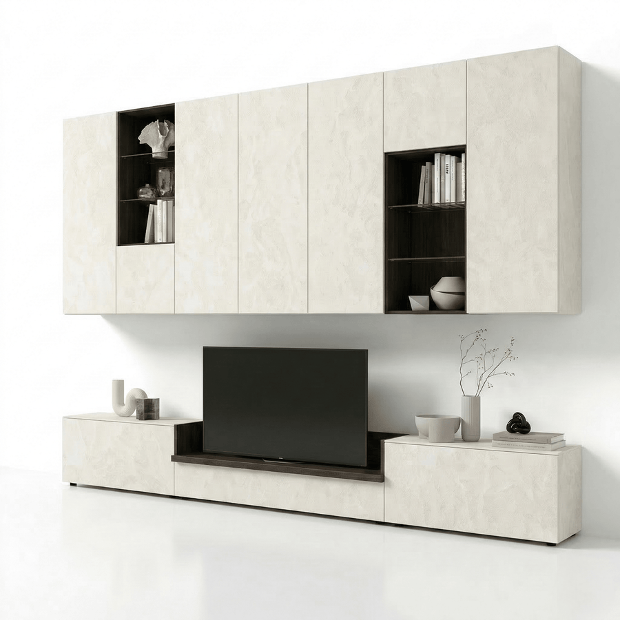 Caldera Luxe Wall TV Unit | Modern Italian Designer Entertainment System - Marcottestyle Shop