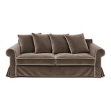 Chocolate Velvet with White Piping