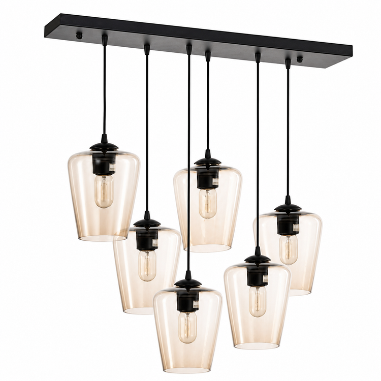 Lampada a Sospensione Ase 1370L - Nero