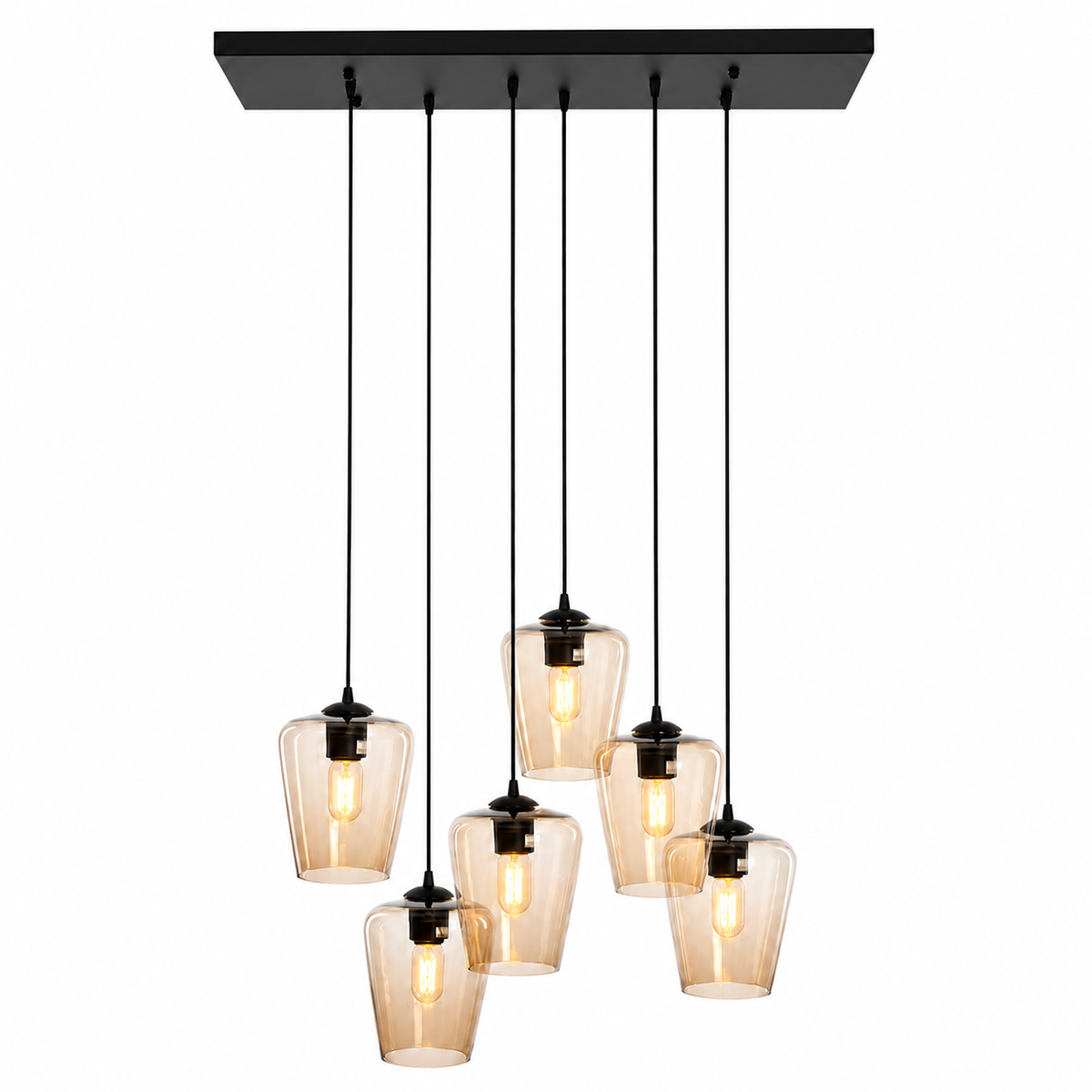 Lampada a Sospensione Ase 1370L - Nero