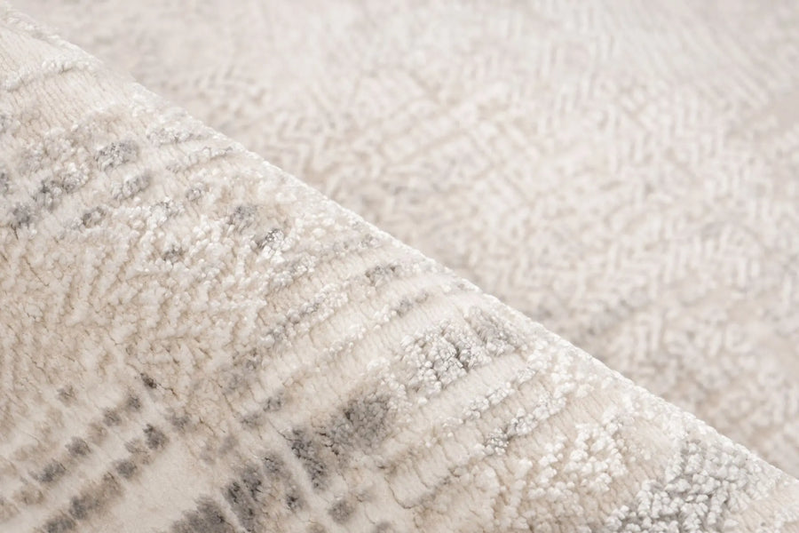 Low-Pile Rug - Estella Beige / Silver Border 4