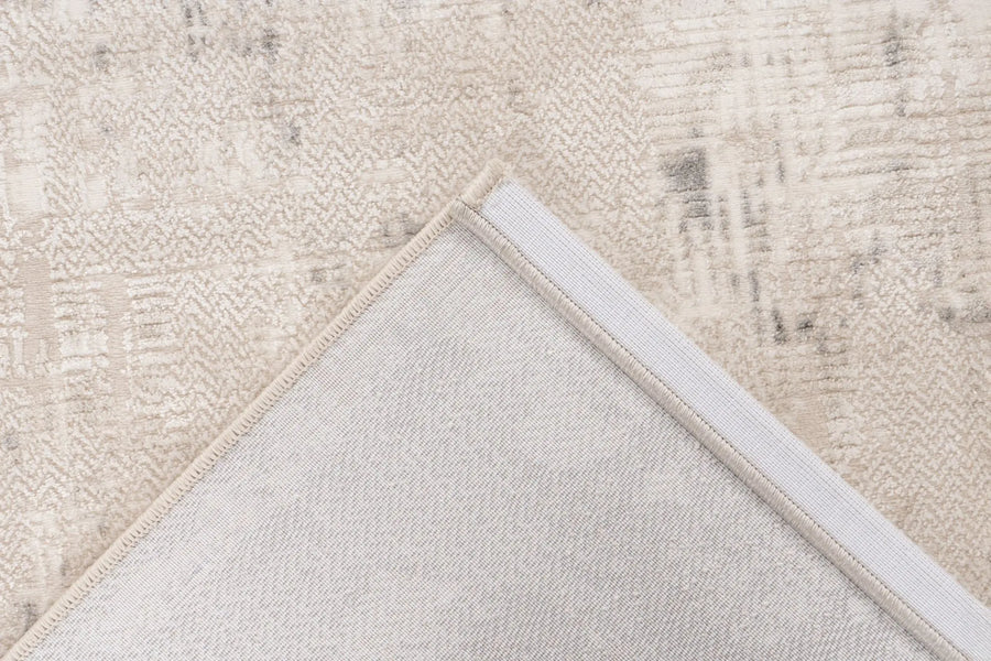 Low-Pile Rug - Estella Beige / Silver Border 4