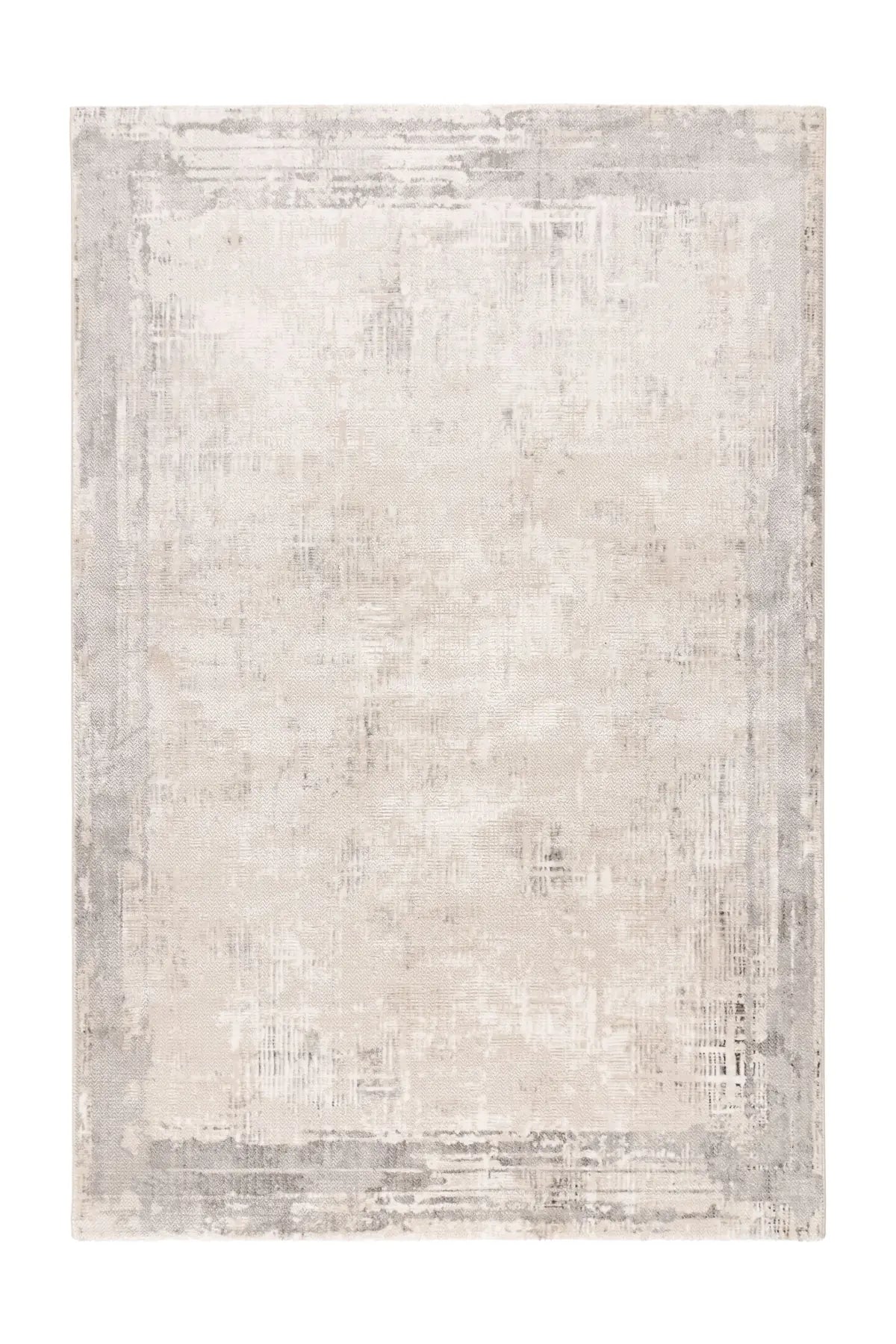 Low-Pile Rug - Estella Beige / Silver Border 4