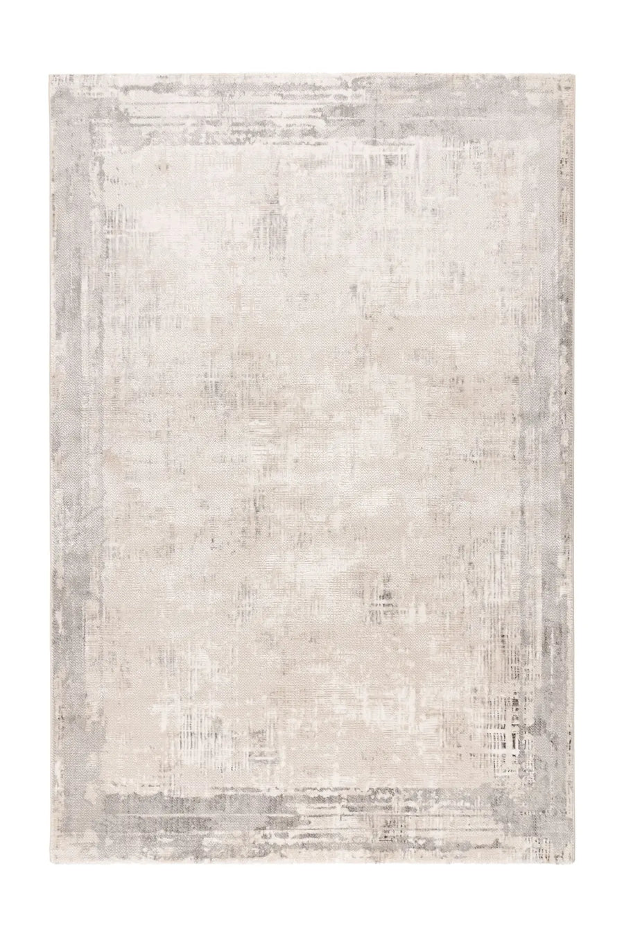 Low-Pile Rug - Estella Beige / Silver Border 4
