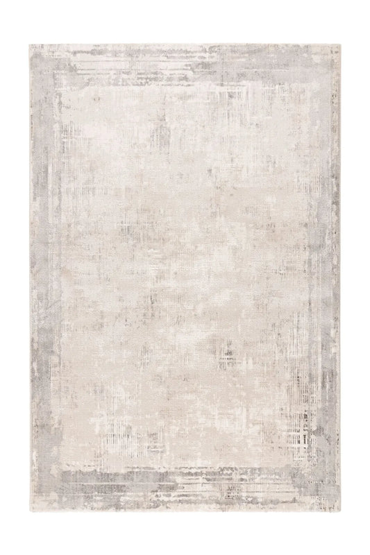 Low-Pile Rug - Estella Beige / Silver Border 4
