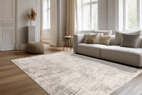 Low-Pile Rug - Estella Beige / Silver Marble