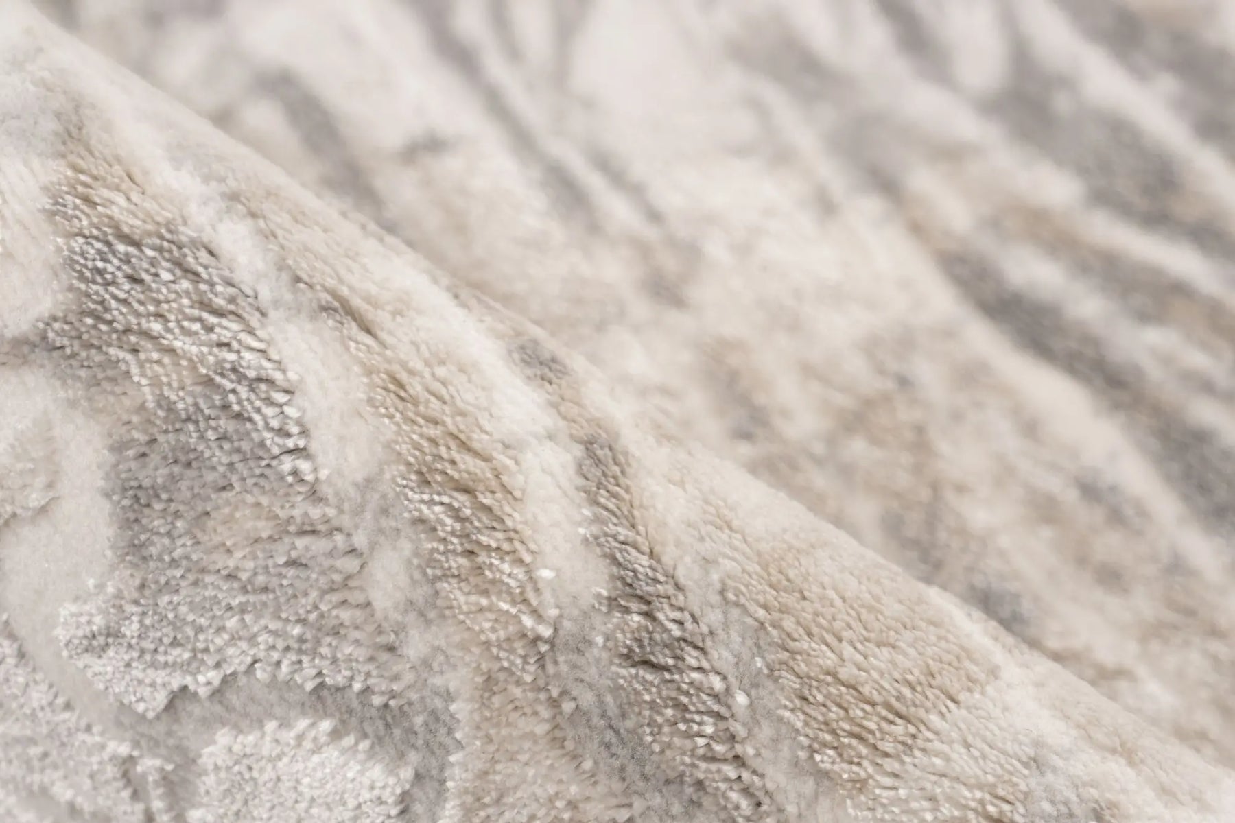Low-Pile Rug - Estella Beige / Silver Marble