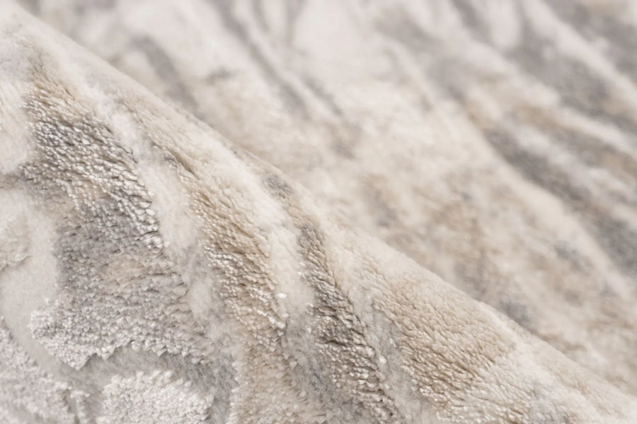 Low-Pile Rug - Estella Beige / Silver Marble