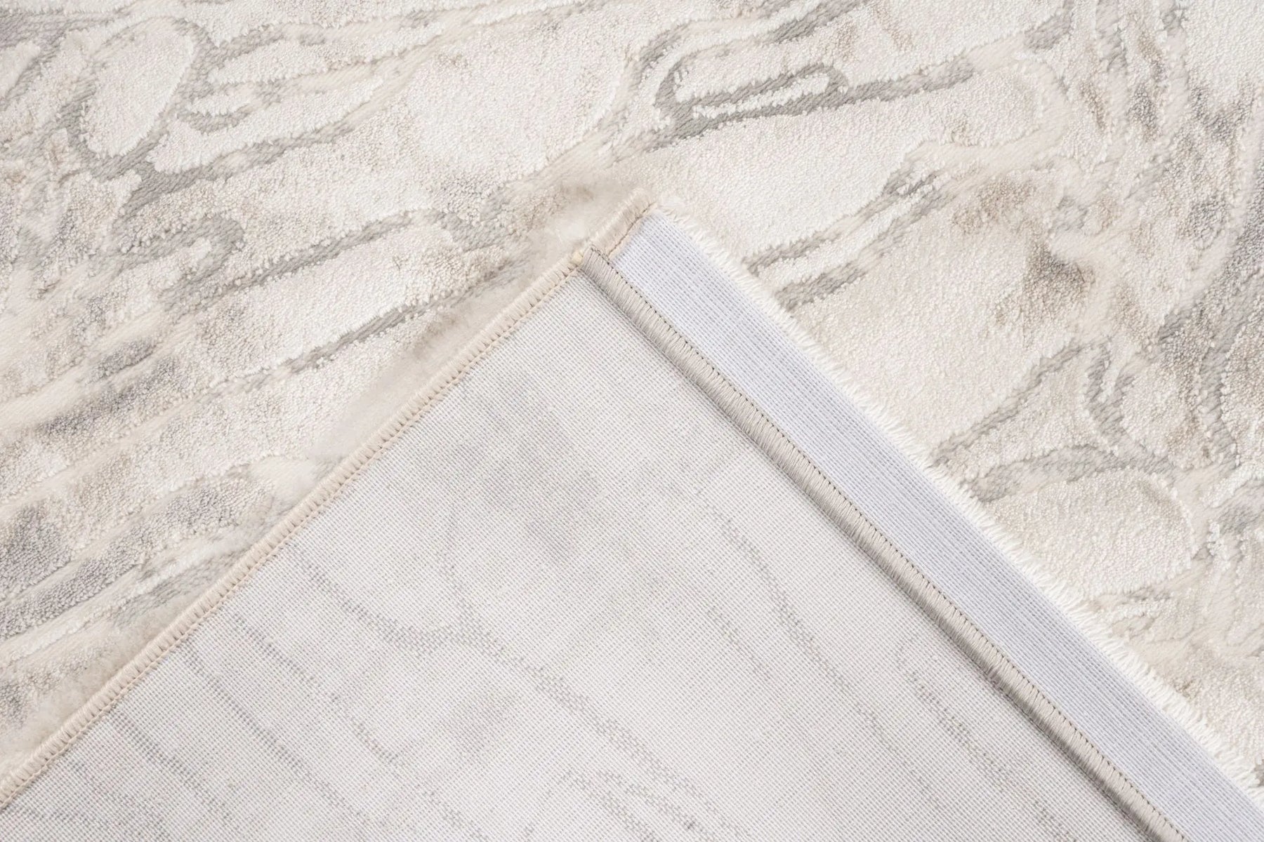 Low-Pile Rug - Estella Beige / Silver Marble