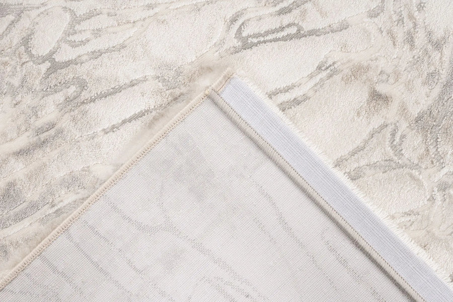 Low-Pile Rug - Estella Beige / Silver Marble