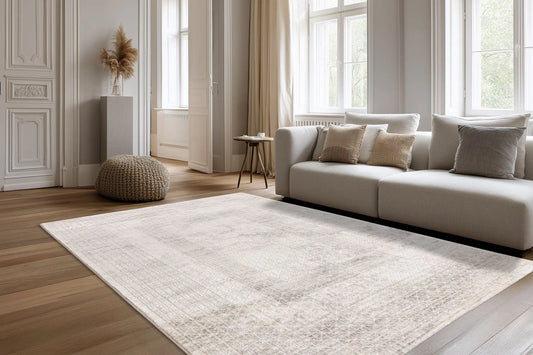Low-Pile Rug - Estella Beige / Silver Diamonds 5