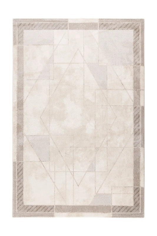 Low-Pile Rug - Estella Beige / Silver
