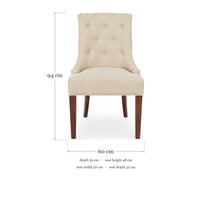Dining Chair Verona - Beige - Country Style - dimensions | Marcottestyle