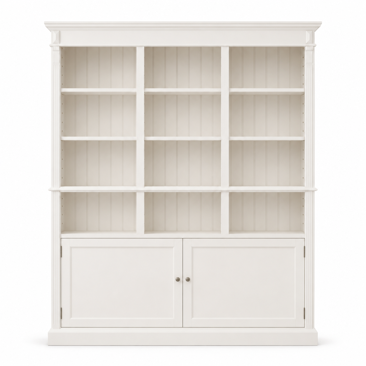 Bookcase - Chambord - Solid Pine - 180 x 39 x 197 cm - White