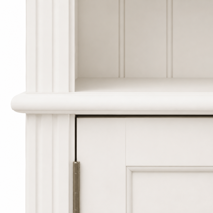 Bookcase - Chambord - Solid Pine - 180 x 39 x 197 cm - White