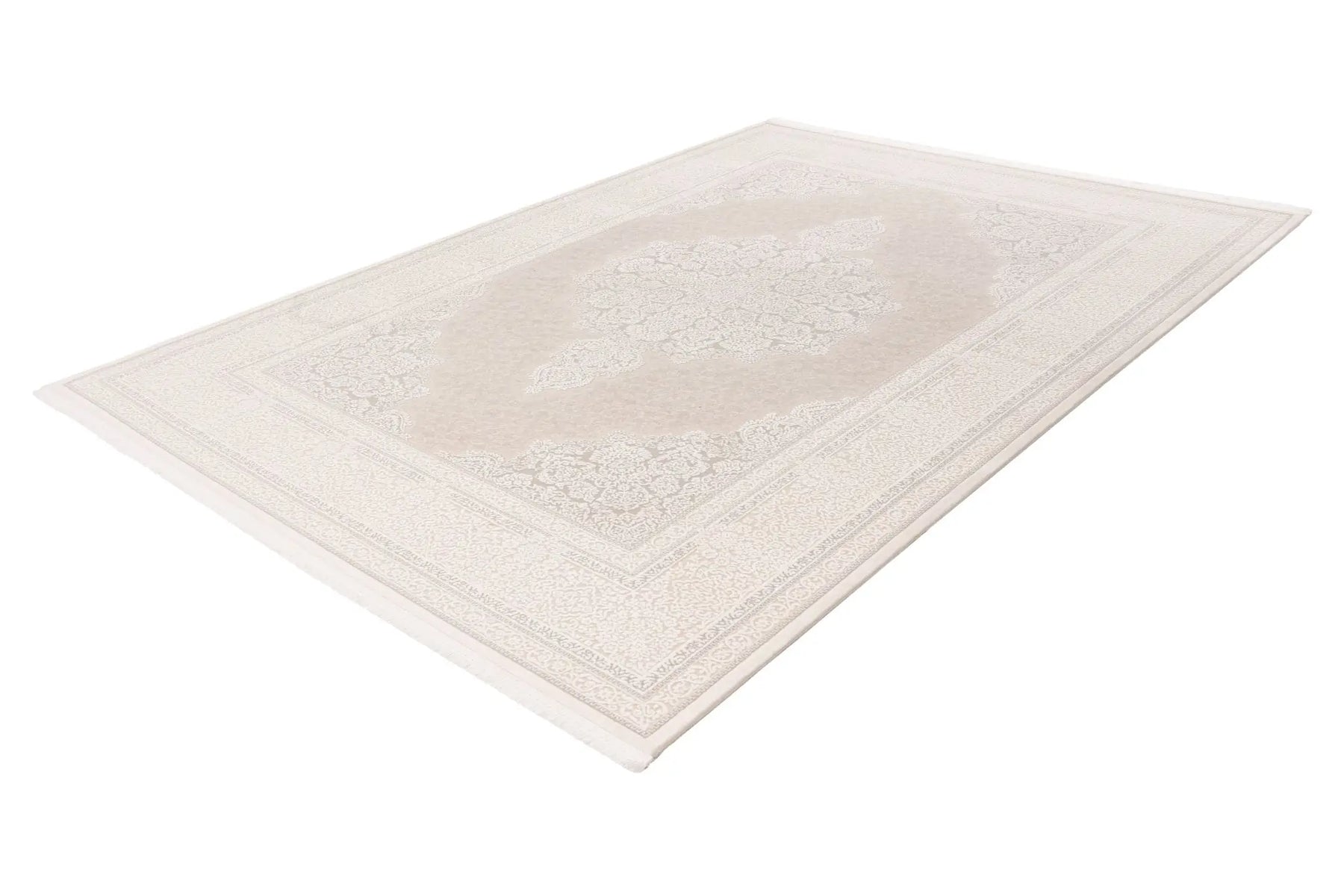 Low-Pile Rug - Fiore Cream / Silver