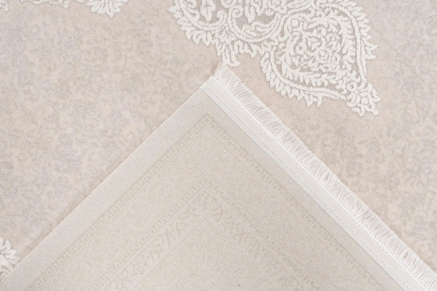Low-Pile Rug - Fiore Cream / Silver