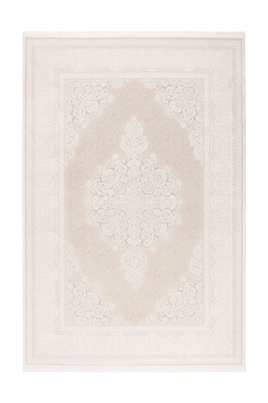 Low-Pile Rug - Fiore Cream / Silver