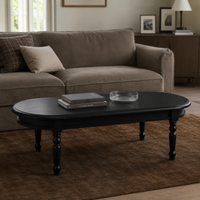 Coffee Table - Vouvray - Solid Pine - 135 x 45 x 55 cm - Black