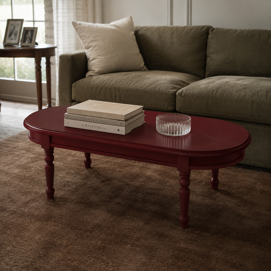 Coffee Table - Vouvray - Solid Pine - 135 x 45 x 55 cm - Bordeaux