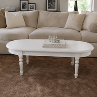Coffee Table - Vouvray - Solid Pine - 135 x 45 x 55 cm - White