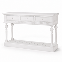Gaillac console table in white, three-quarter angle view