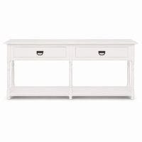 Tournus console table in white, front view on white background