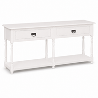 Tournus console table in white, three-quarter angle view