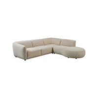 Corner Sofa Bever - Open End - Sand Beige | Marcottestyle