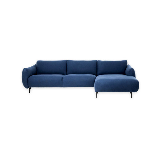 Corner Sofa Casper - 2.5-Seater, Chaise Longue, Right - Denim Blue - 273 x 162 x 75 cm | Marcottestyle