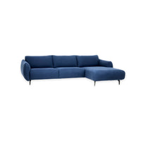 Corner Sofa Casper - 2.5-Seater, Chaise Longue, Right - Denim Blue - 273 x 162 x 75 cm | Marcottestyle