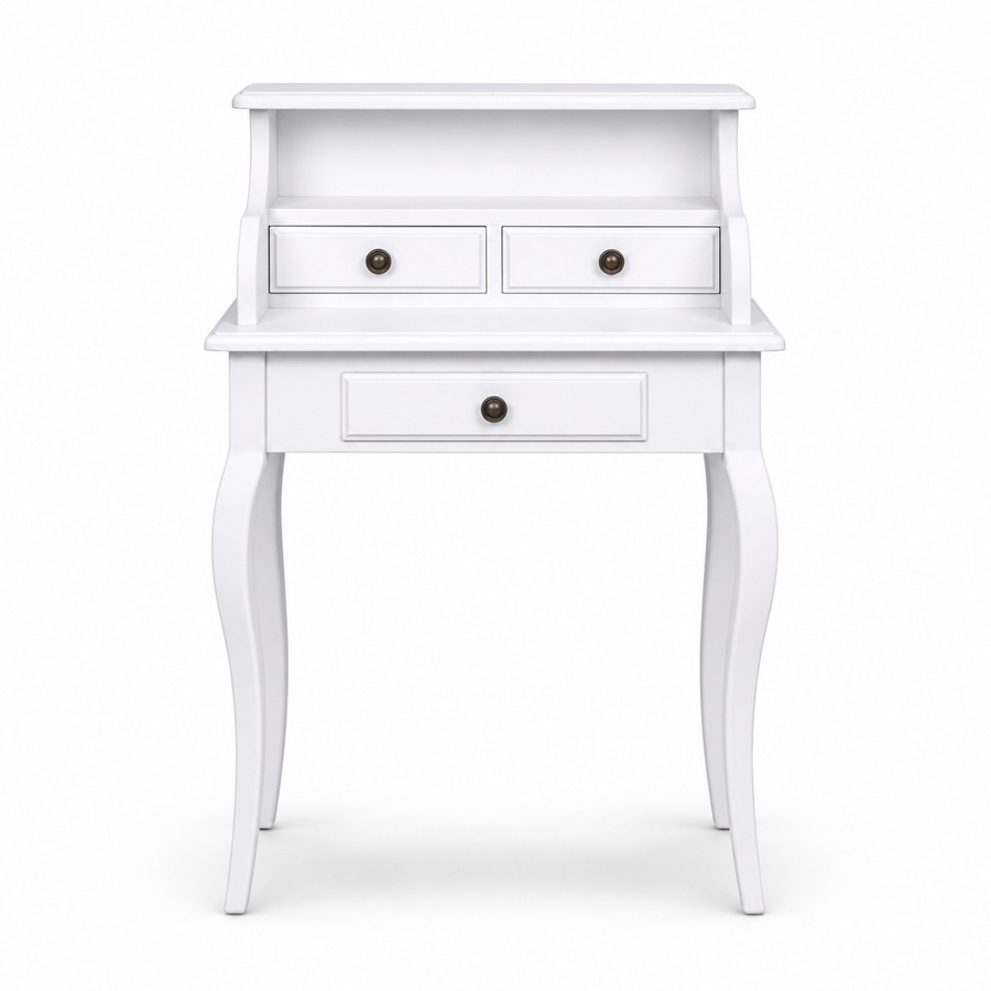 Desk - Cheverny - Solid Pine - 65 x 40 x 103 cm - White