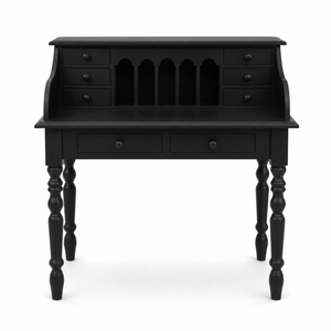 Desk - Dinan - Solid Pine - 109 x 60 x 110 cm - Black
