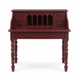 Desk - Dinan - Solid Pine - 109 x 60 x 110 cm - Bordeaux