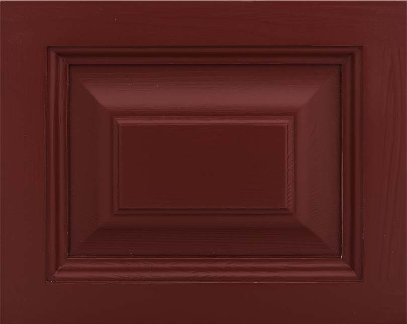 Bordeaux colour and material sample for the Dinan desk