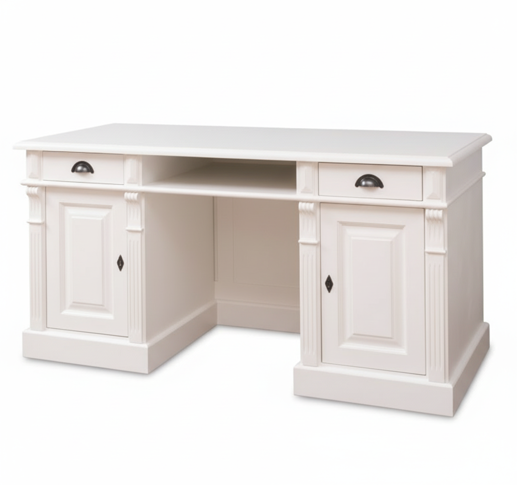 Belvoir Desk - White - White Top | Marcottestyle